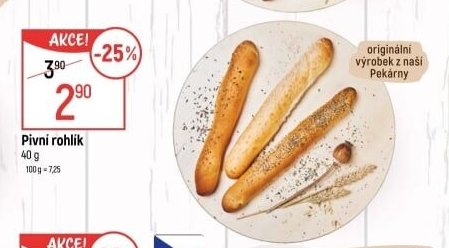 Pivní rohlík 40 g - Globus akcniletaky.com