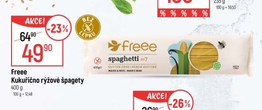 Freee Kukuřično rýžové špagety
