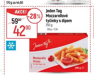 Jeden Tag Mozzarellové tyčinky s dipem 250 g