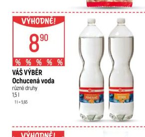 Váš výběr ochucená voda