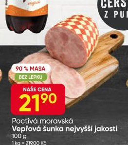 Poctivá moravská Vepřová šunka nejvyšší jakosti