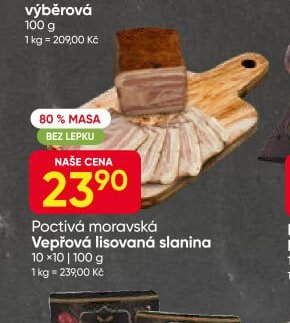 Poctivá moravská Vepřová lisovaná slanina