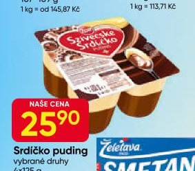 Srdíčko puding