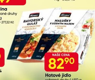 Hotové jídlo vybrané druhy