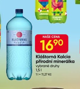 Kláštorná Kalcia přírodní minerálka
