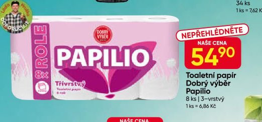 Toaletní papír Dobrý výběr Papilio