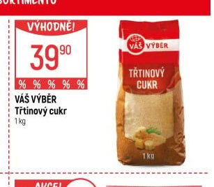 Váš Výběr Třtinový cukr 1 kg