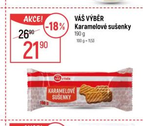 Váš Výběr Karamelové sušenky 190 g