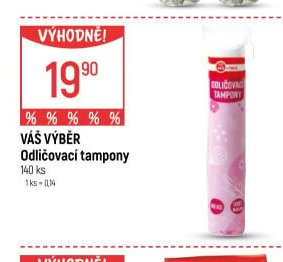 Váš Výběr Odličovací tampony 140 ks