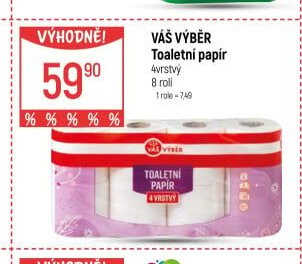 Váš Výběr Toaletní papír 4vrstvý 8 rolí