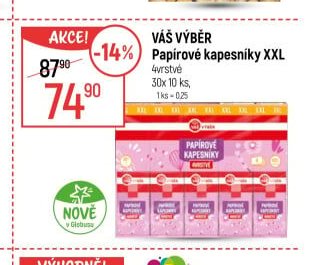 Váš Výběr Papírové kapesníky XXL 30x 10 ks