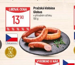 Pražská klobása Globus