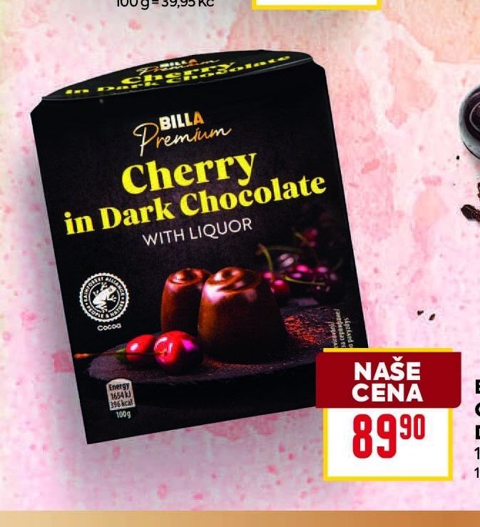 BILLA Premium Cherry in 70% Dark Chocolate