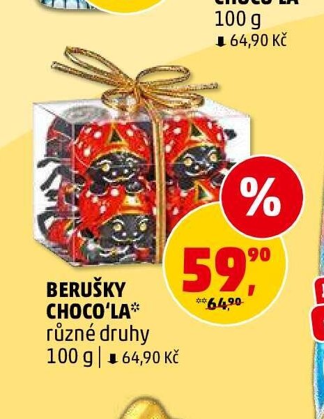 Berušky Choco'la různé druhy 100 g