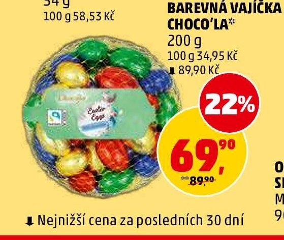 Barevná vajíčka Choco'la 200 g