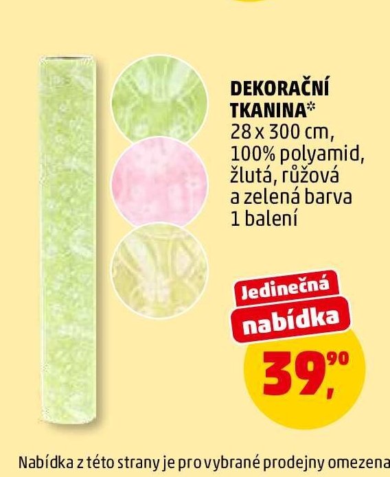 DEKORAČNÍ TKANINA