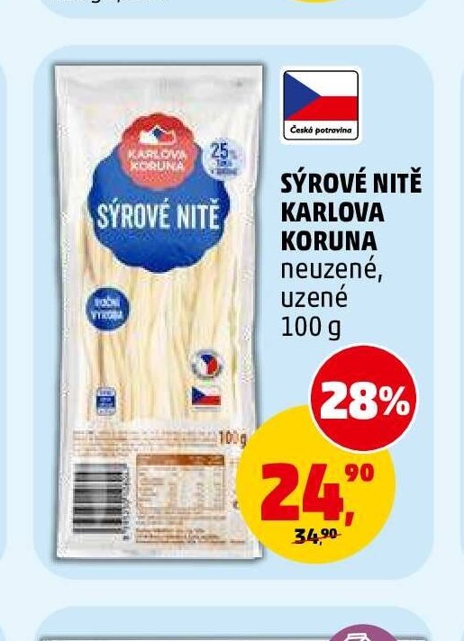 SÝROVÉ NITĚ KARLOVA KORUNA neuzené, uzené 100 g - Penny Market akcniletaky.com