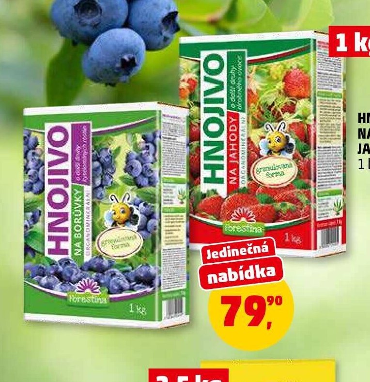 HNOJIVO NA BORŮVKY, JAHODY