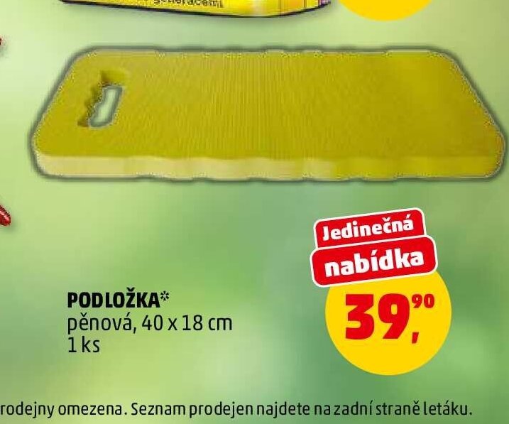PODLOŽKA pěnová, 40 x 18 cm