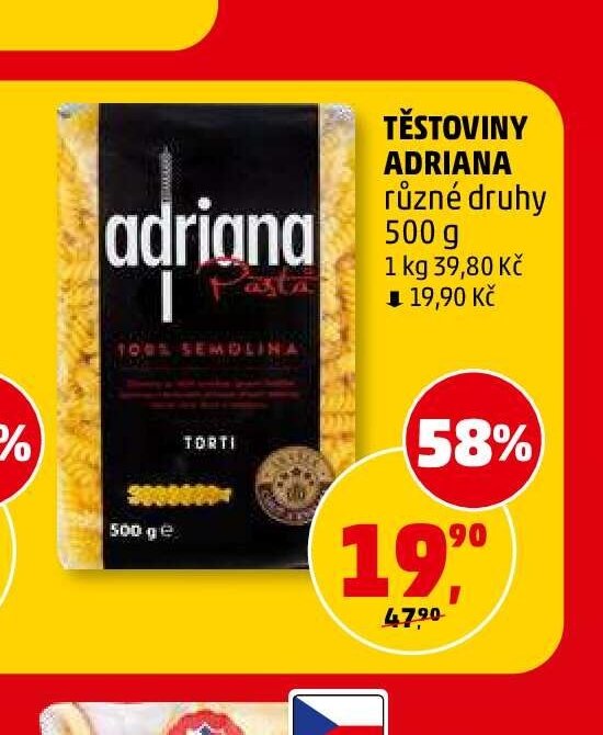 Těstoviny Adriana