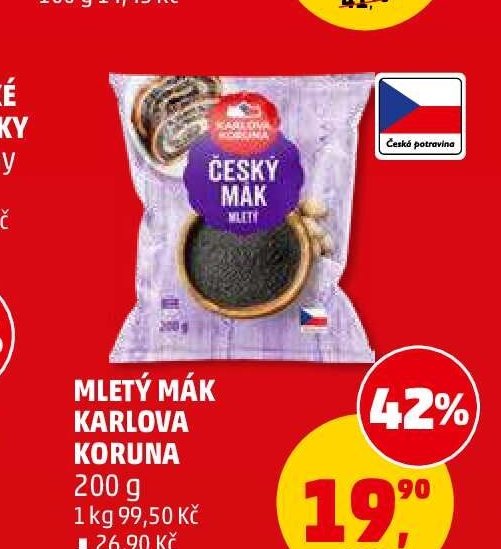 Mletý mák Karlova Koruna