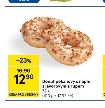 Donut pekanový s náplní s javorovým sirupem