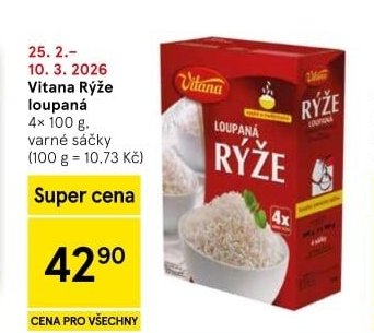 Vitana Rýže loupaná - Tesco akcniletaky.com