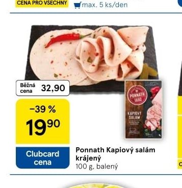 Ponnath Kapiový salám krájený
