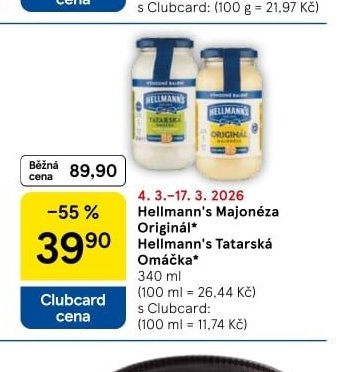 Hellmann's Majonéza Originál / Tatarská Omáčka