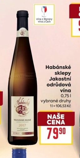 Habánské sklepy Jakostní odrůdová vína 0,75l - BILLA akcniletaky.com