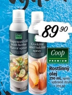 Olej ve spreji Coop Premium