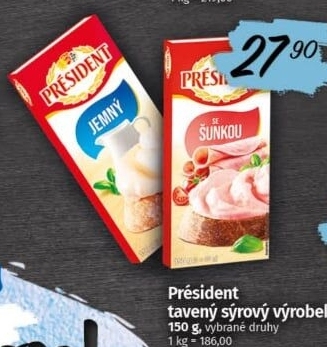 Tavené sýry Président