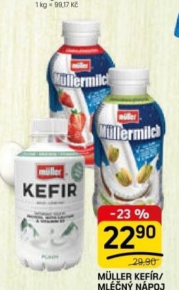 MÜLLER KEFÍR/ MLÉČNÝ NÁPOJ vybrané druhy 400-500 g