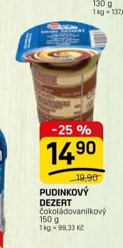 PUDINKOVÝ DEZERT čokoládovanilkový 150 g