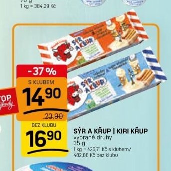 SÝR A KŘUP | KIRI KŘUP vybrané druhy 35 g
