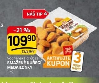 Vodňanská drůbež SMAŽENÉ KUŘECÍ MEDAILONKY