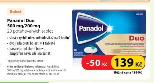 Panadol Duo 500 mg/200 mg