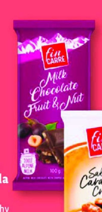 Fin Carré Mléčná čokoláda Fruit & Nut