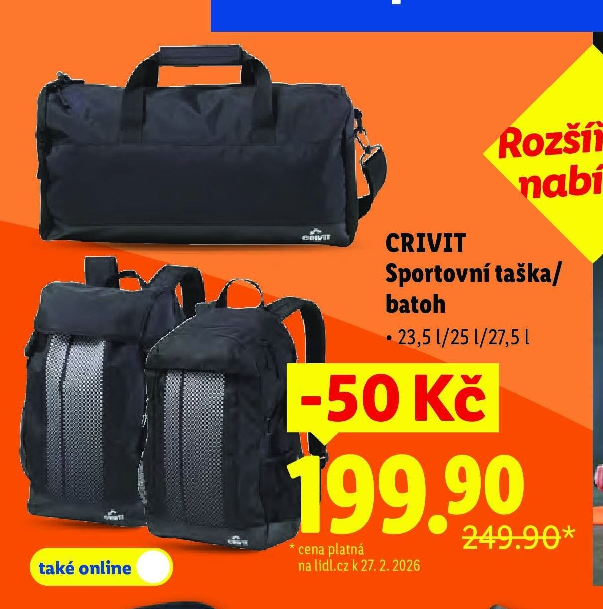 CRIVIT Sportovní taška/batoh