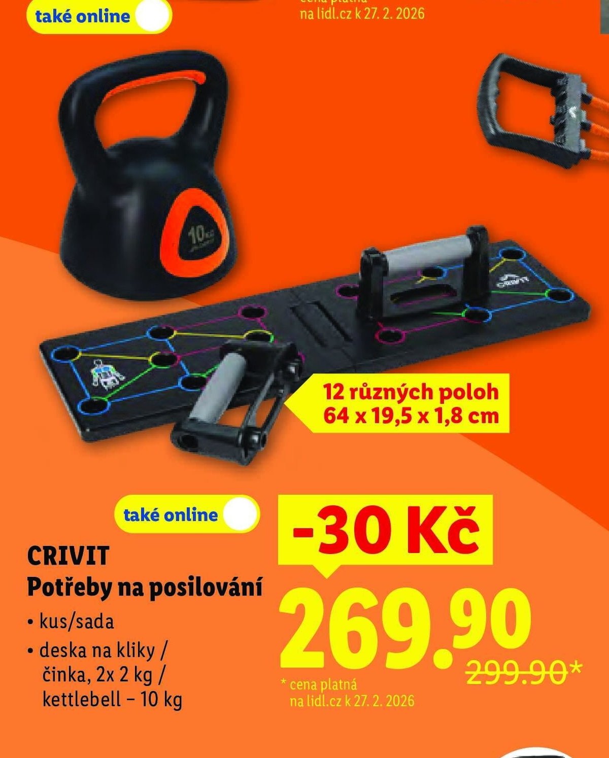 CRIVIT Potřeby na posilování (deska, kettlebell)