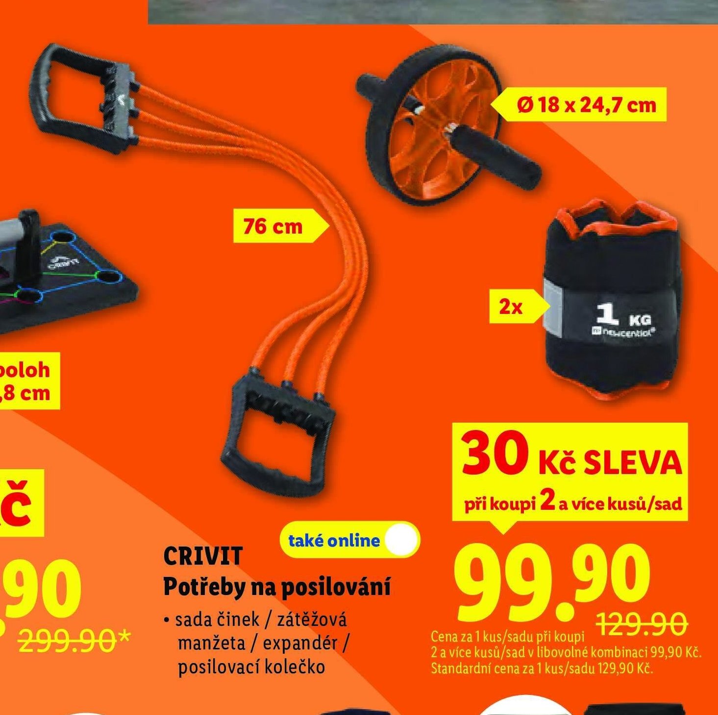 CRIVIT Potřeby na posilování (expandér, kolečko)