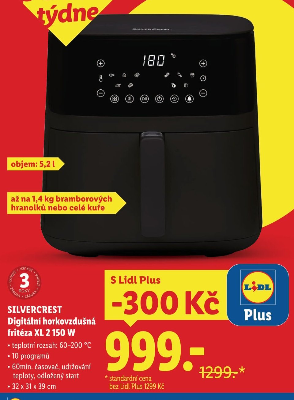 SILVERCREST Digitální horkovzdušná fritéza XL 2 150 W - Lidl akcniletaky.com