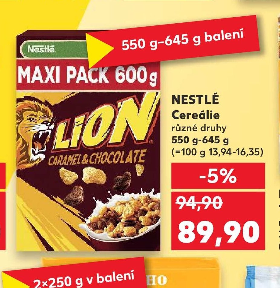 NESTLÉ Cereálie 550 g-645 g