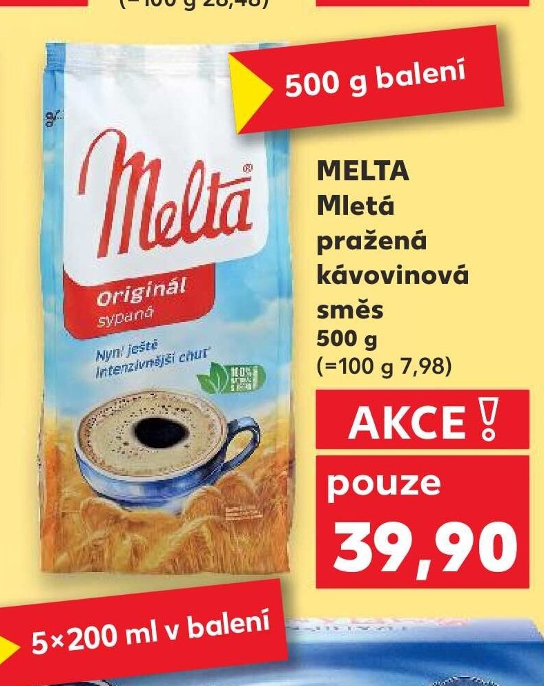 MELTA Mletá pražená kávovinová směs 500 g