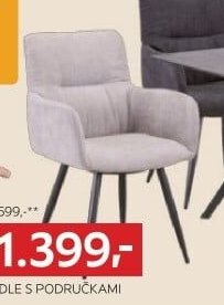 Židle s područkami Hom'in (světlá)