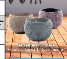 Set květináčů Cozies (barva: fialová, béžová, modrá) - Albert akcniletaky.com