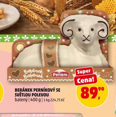 Beránek perníkový se světlou polevou
