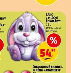 Zajíc z mléčné čokolády 75g