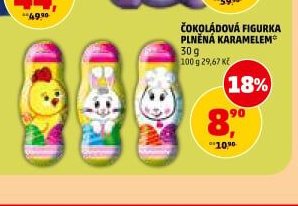 Čokoládová figurka plněná karamelem