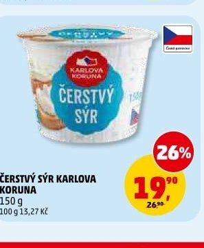 ČERSTVÝ SÝR KARLOVA KORUNA 150 g